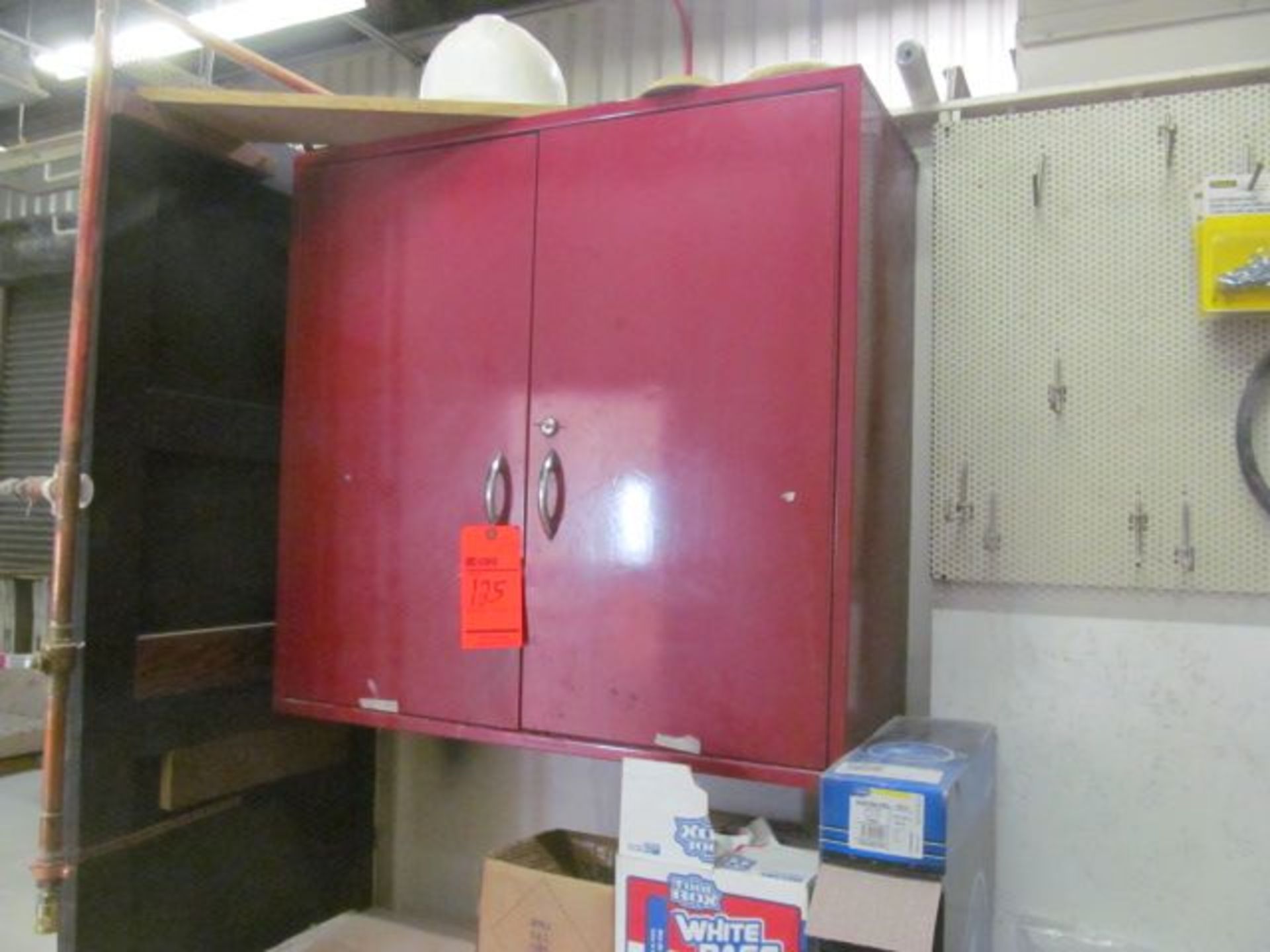 Lot (6) ass't red, wall-mounted, 2-door storage cabinets - Image 2 of 2