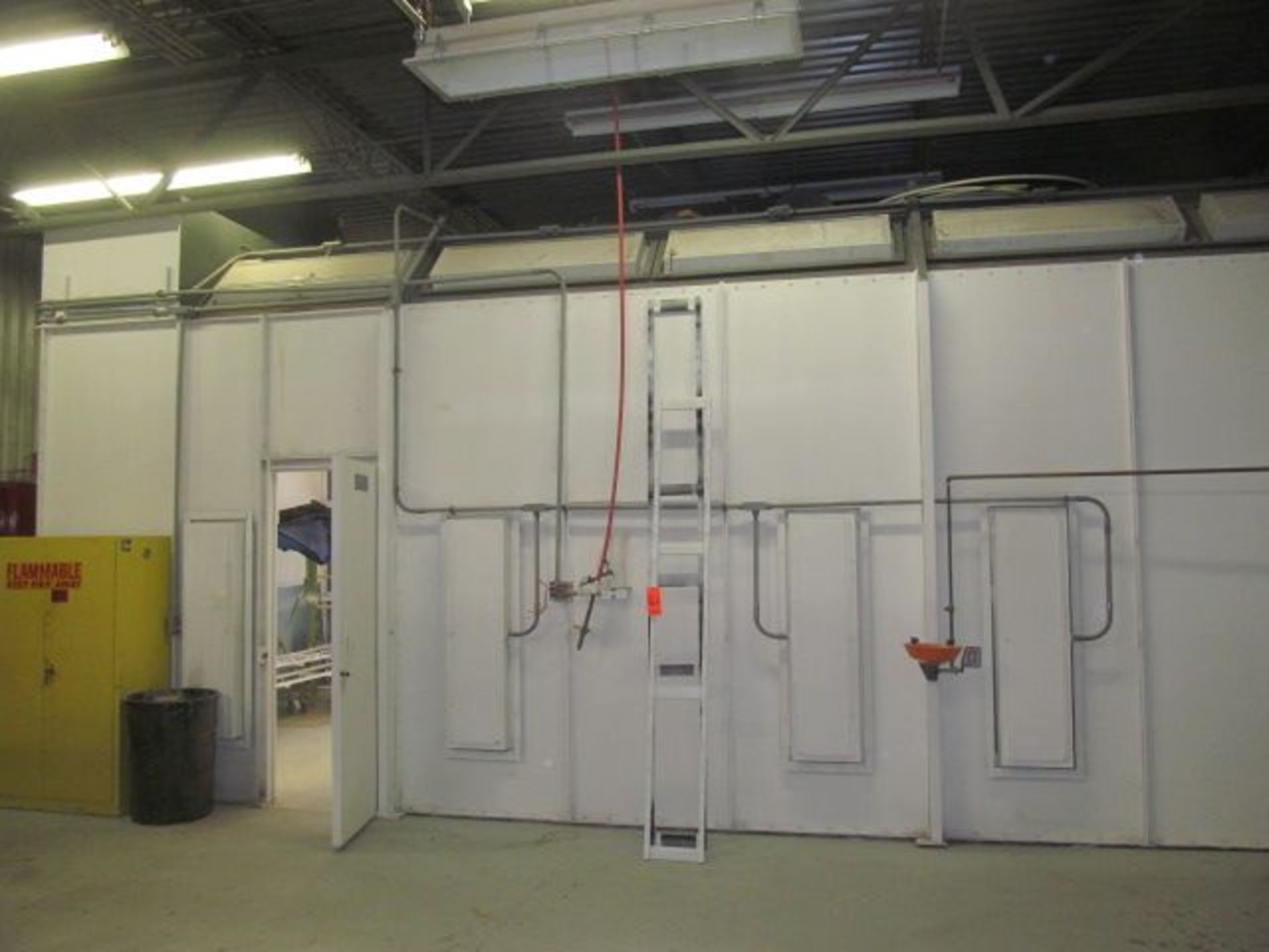 Binks fully enclosed spray booth, 2-swing door access, side door access, explosion proof lights, - Image 3 of 3