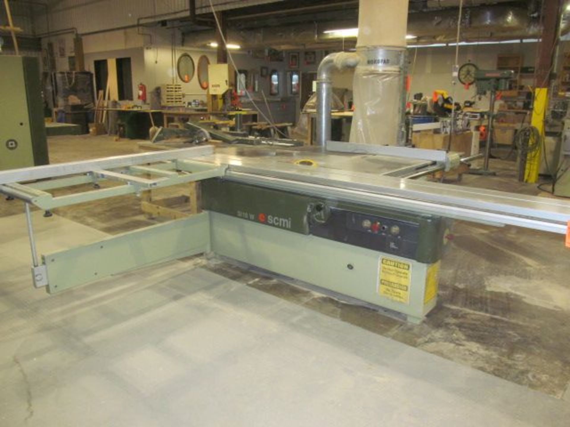 SCMI SI16WA sliding table saw, M/N AB/79645, with 10' slide and tilting arbor