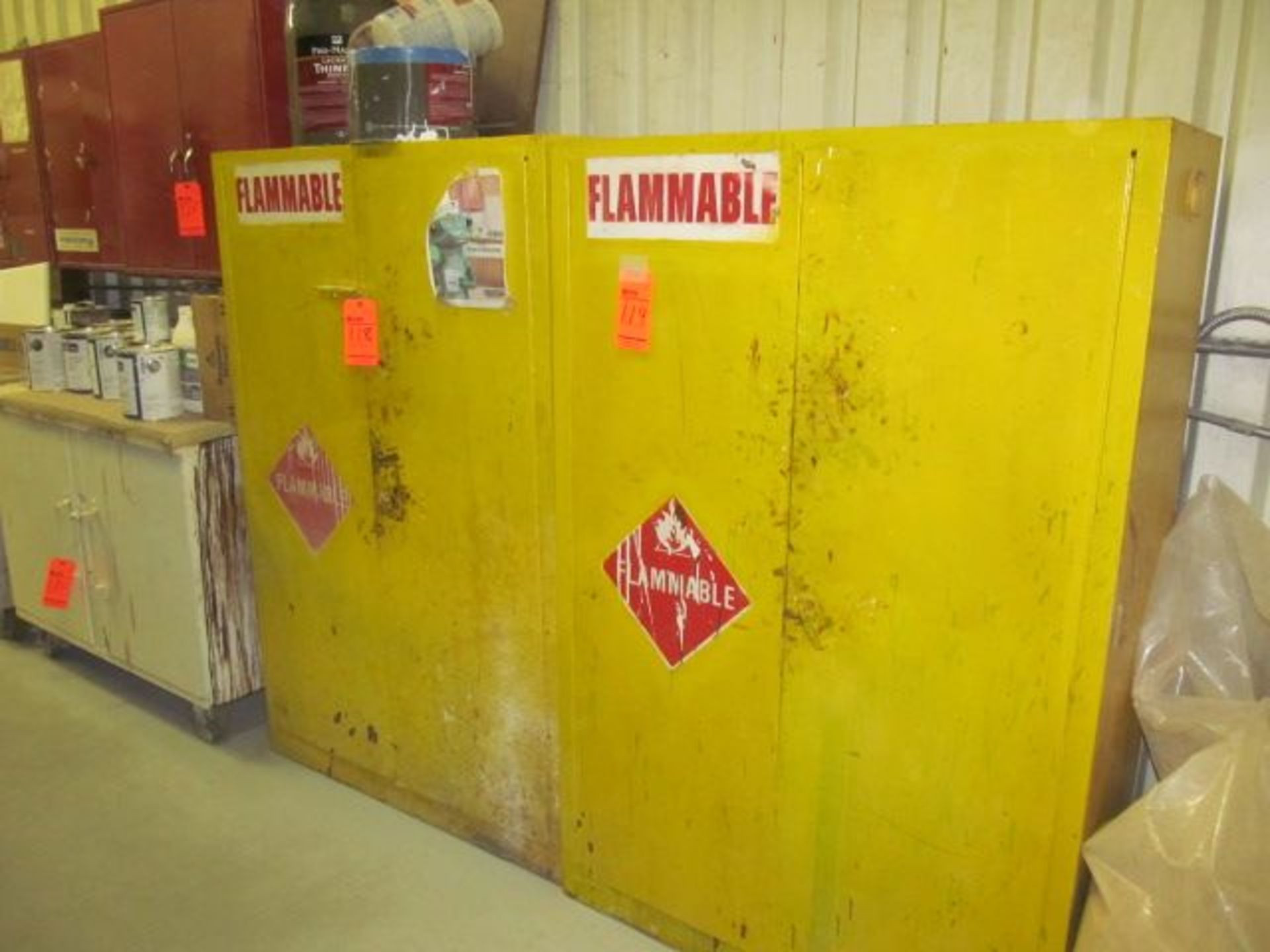 2-Door flammables storage cabinet, 43" X 18" X 66"H