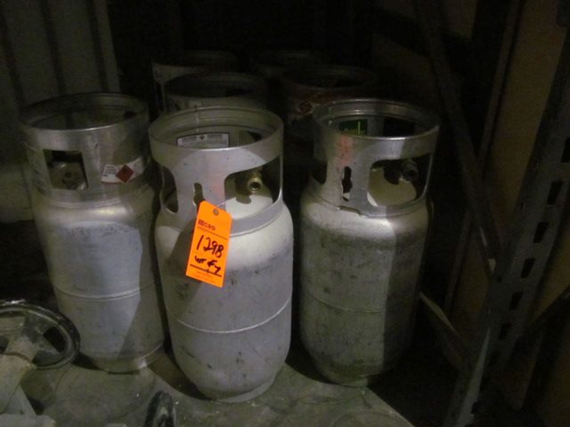 Lot (7) ass't , full, 30-lb propane tanks, for forklifts etc. - Image 2 of 3