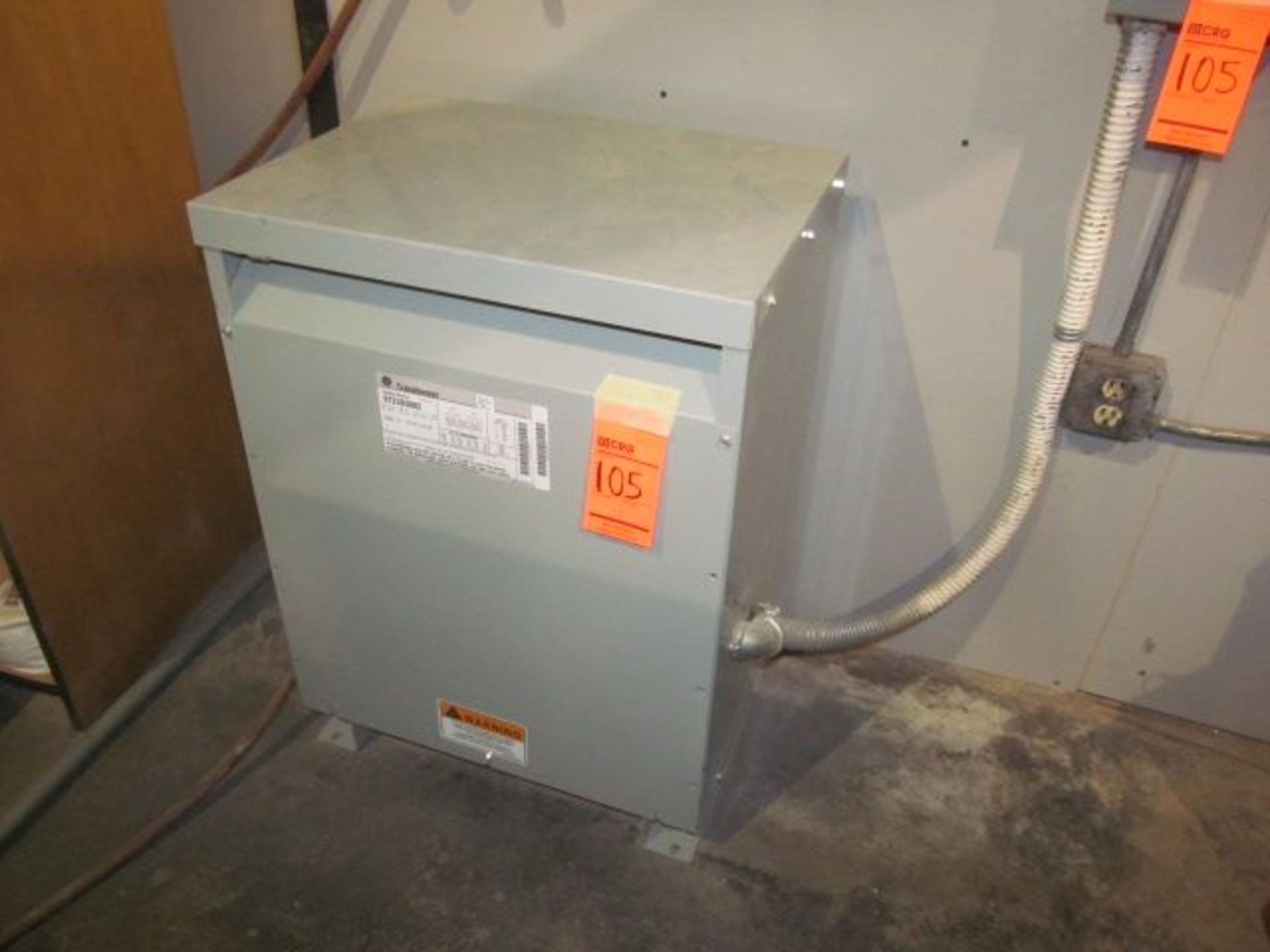 GE transformer, Catalog# 9T23B3882, 30.0 kva, 60 Hz, 3 PH, 5.7 percent IMP, 40c ambiet, 150c rise,