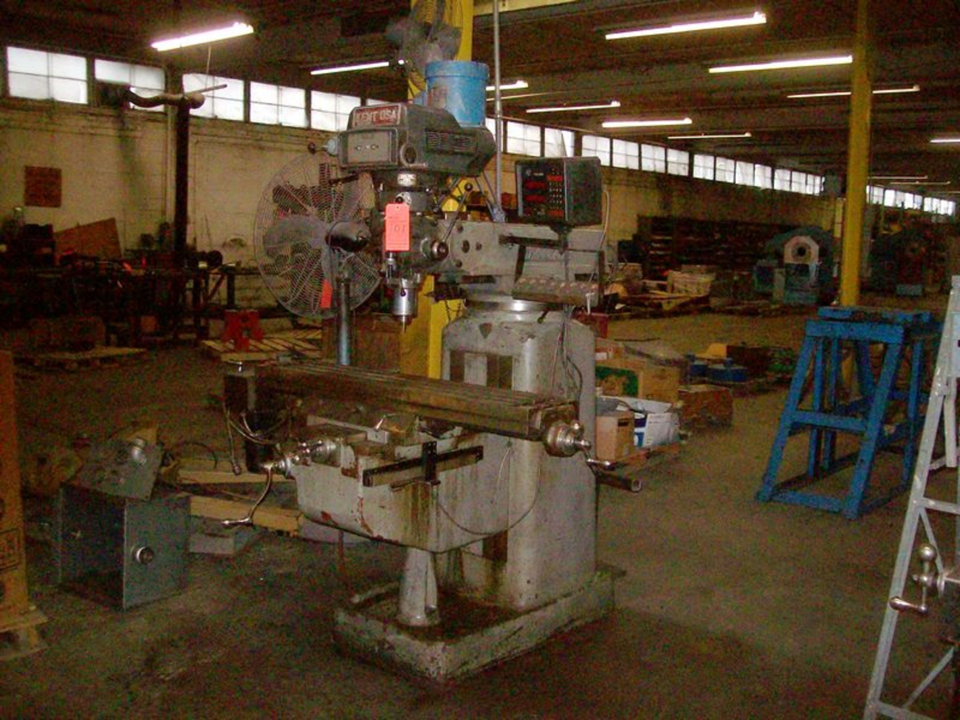 Kent USA vertical milling machine, M/N-S/N not available, with 10" X 50" t-slot table, power feed, - Image 4 of 4