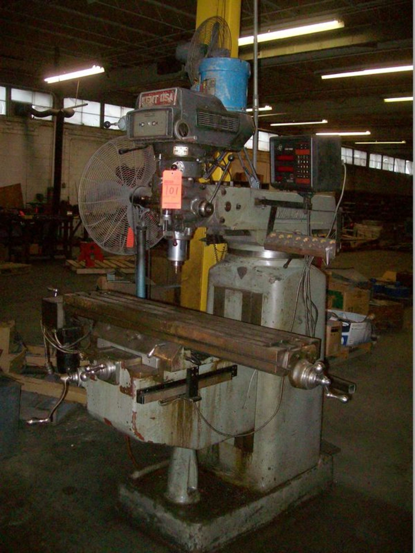 Kent USA vertical milling machine, M/N-S/N not available, with 10" X 50" t-slot table, power feed, - Image 3 of 4