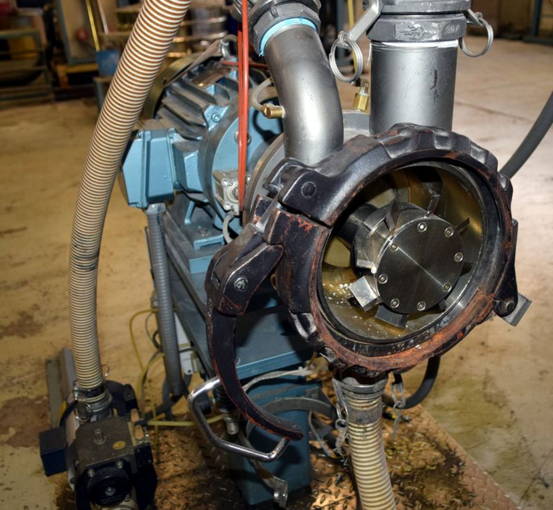 Crown Machine Underwater Pelletizer, Model CUW-2. 8 Blade cutting head driven by a 10hp motor. - Image 3 of 4