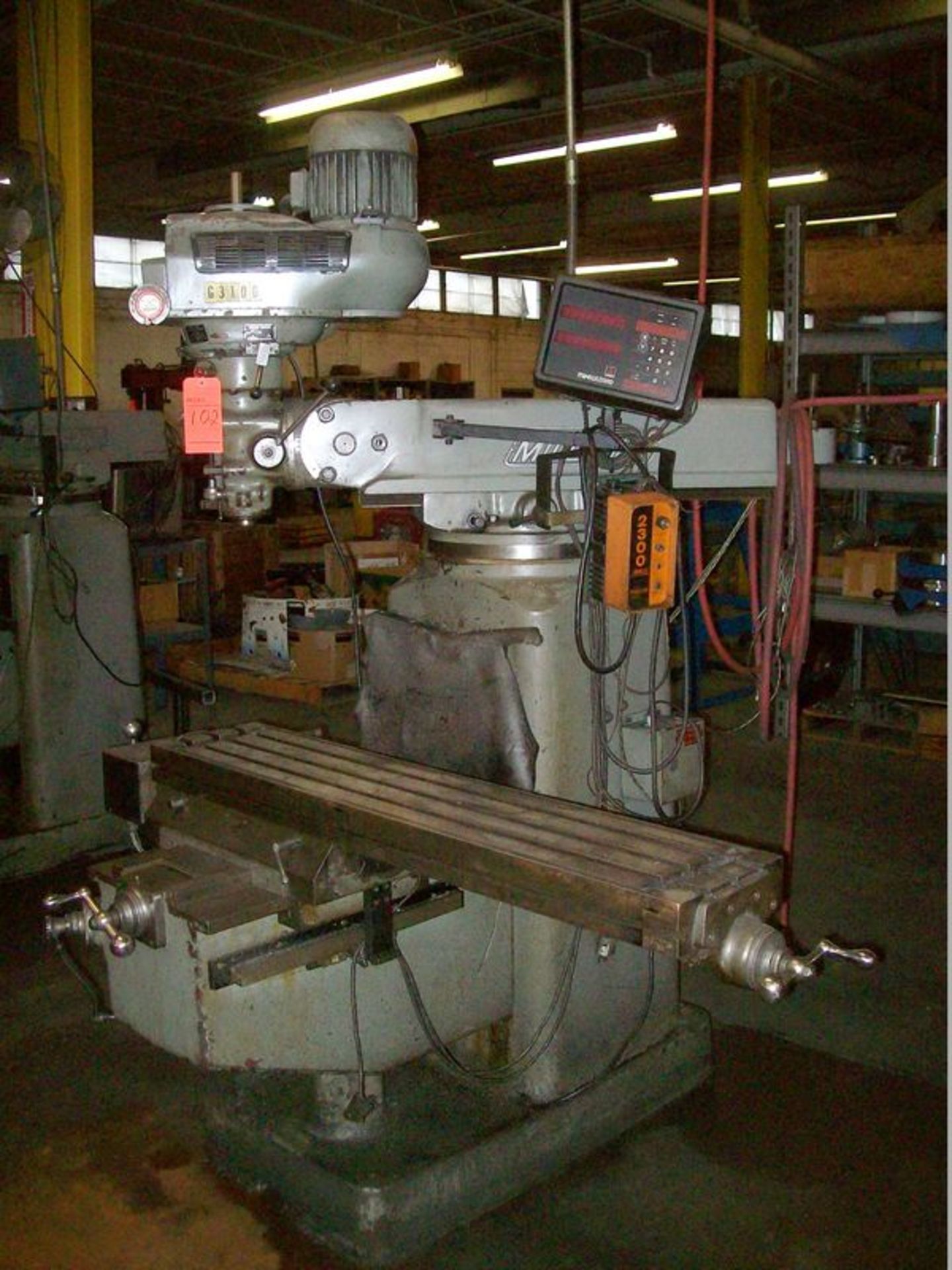 Millport vertical milling machine, M/N not available, S/N 5579, with 10" X 50" t-slot table, power - Image 4 of 4