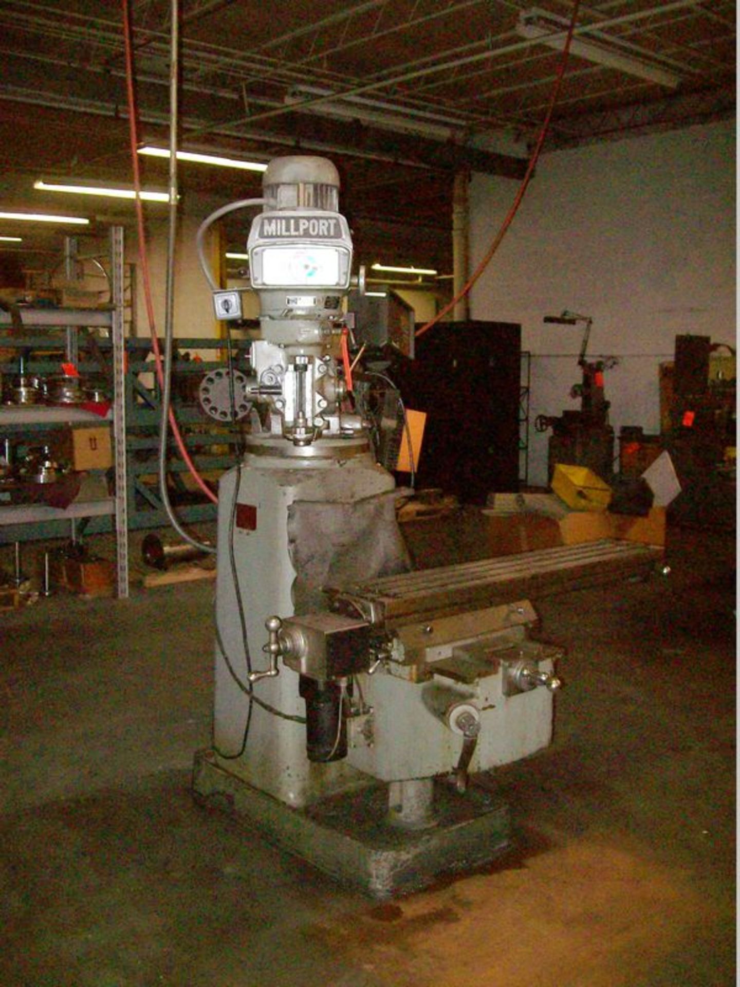 Millport vertical milling machine, M/N not available, S/N 5579, with 10" X 50" t-slot table, power - Image 2 of 4