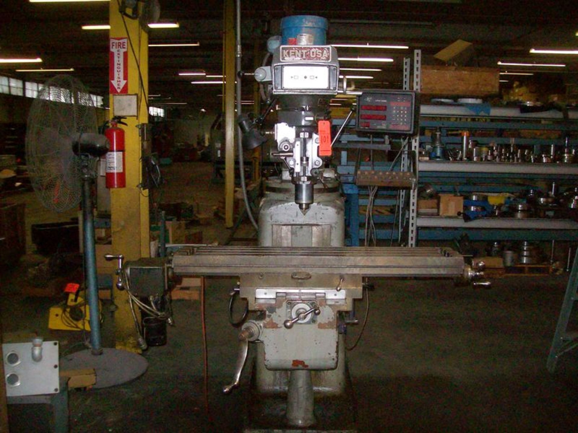 Kent USA vertical milling machine, M/N-S/N not available, with 10" X 50" t-slot table, power feed, - Image 2 of 4