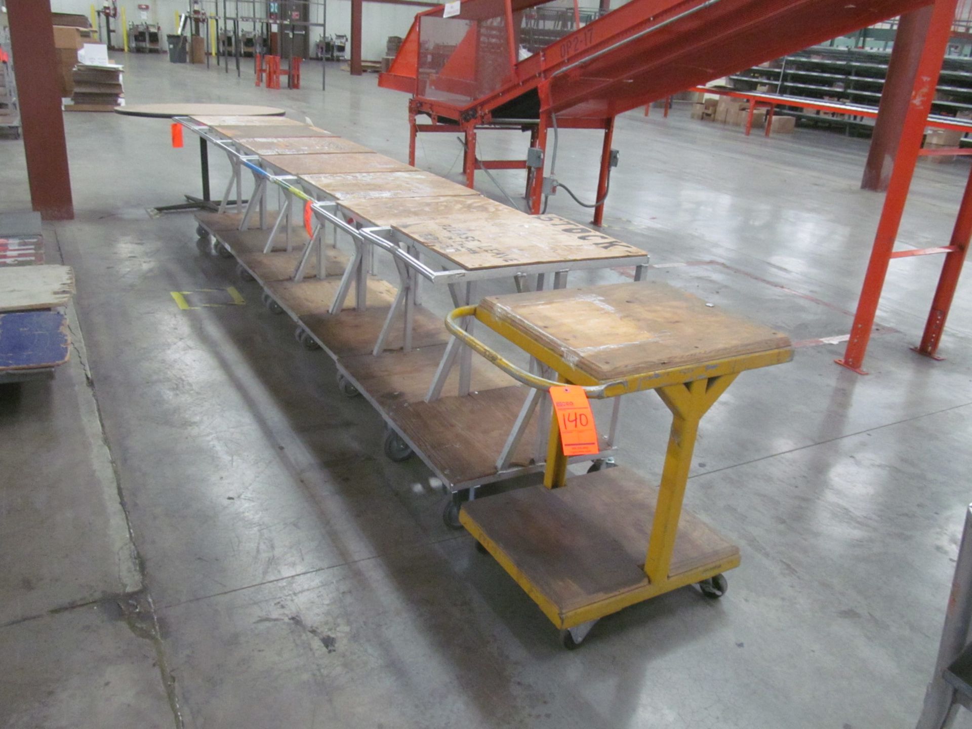 Lot of (8) assorted two tier 20" x 24" shop carts - Image 2 of 2