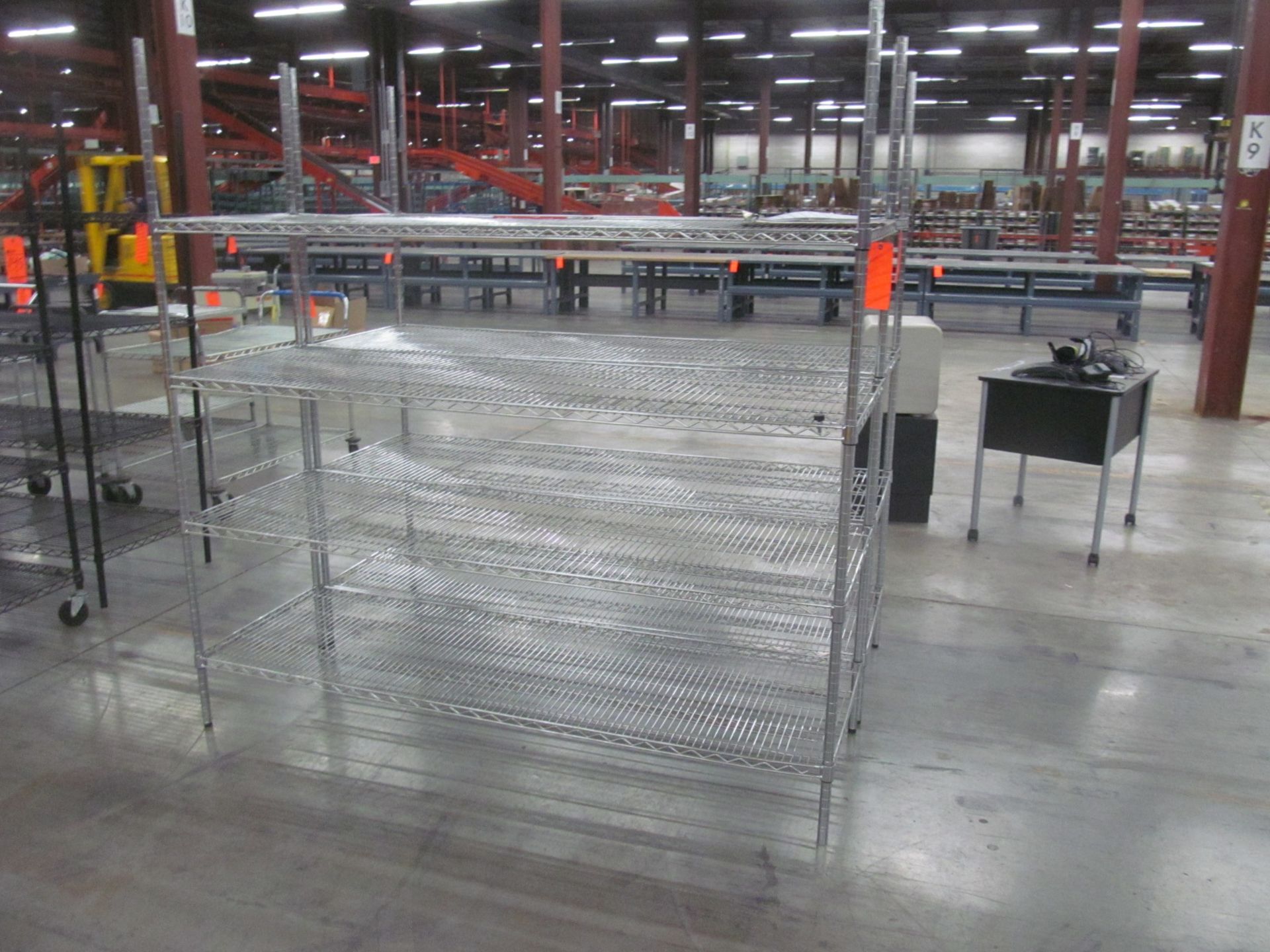 Lot of (2) metro type shelving units, chrome finished, 24" x 72" x 72", four tier - Image 2 of 2