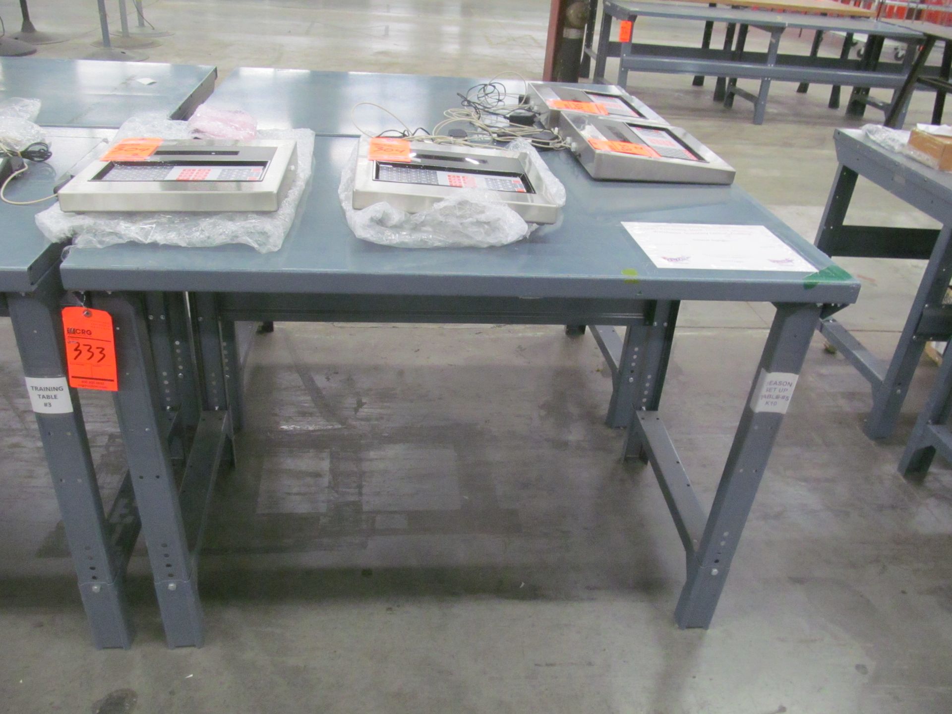 Lot of (2) 30" X 48" metal shop tables - Image 2 of 2