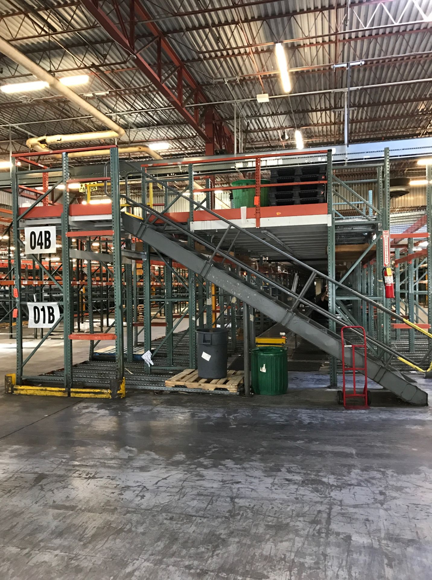 Lot of assorted racking, mezzanine and stairways, lots 201 to 204 in its entirety, no conveyors-