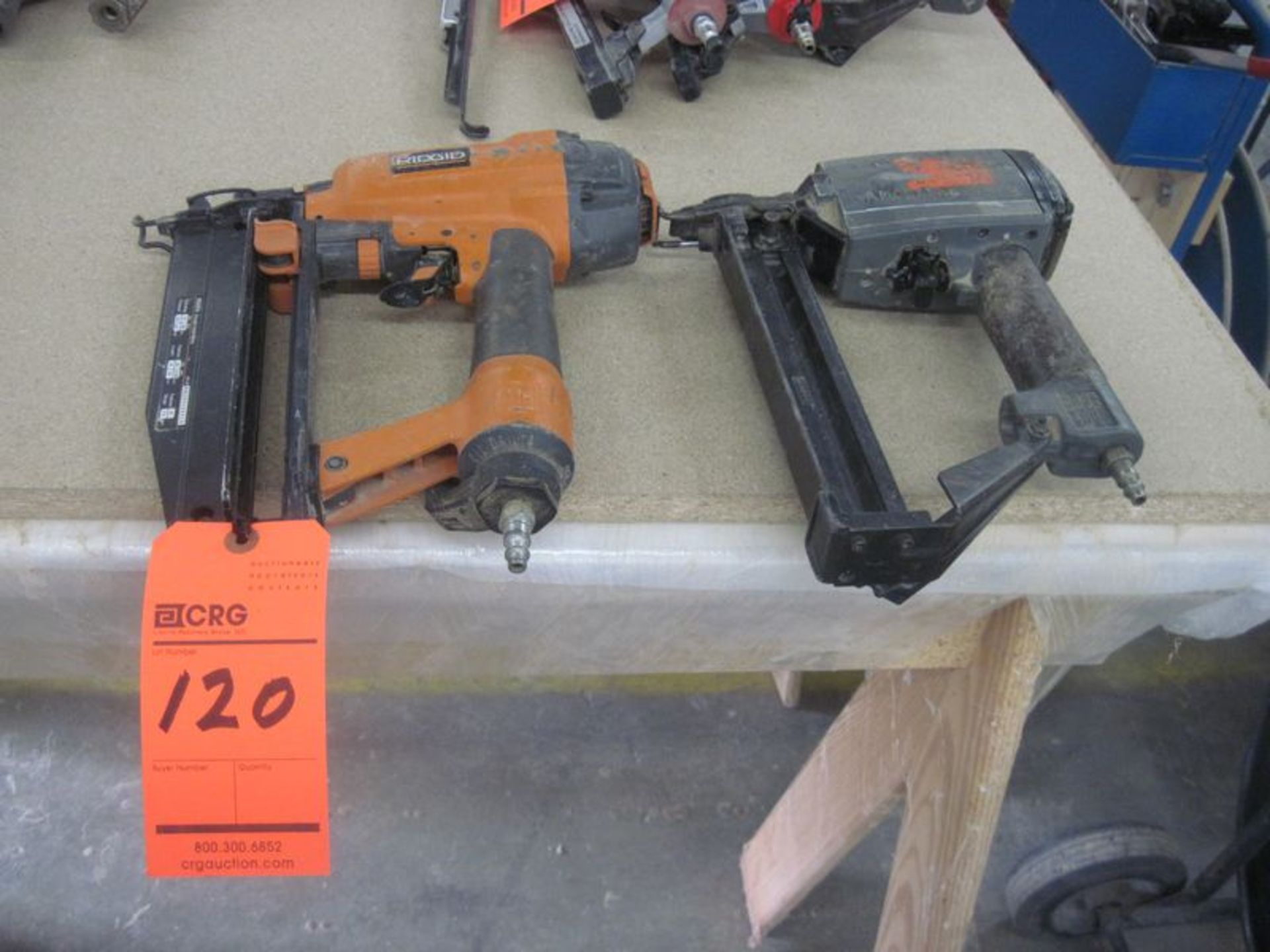 Lot (2) pneumatic staple guns