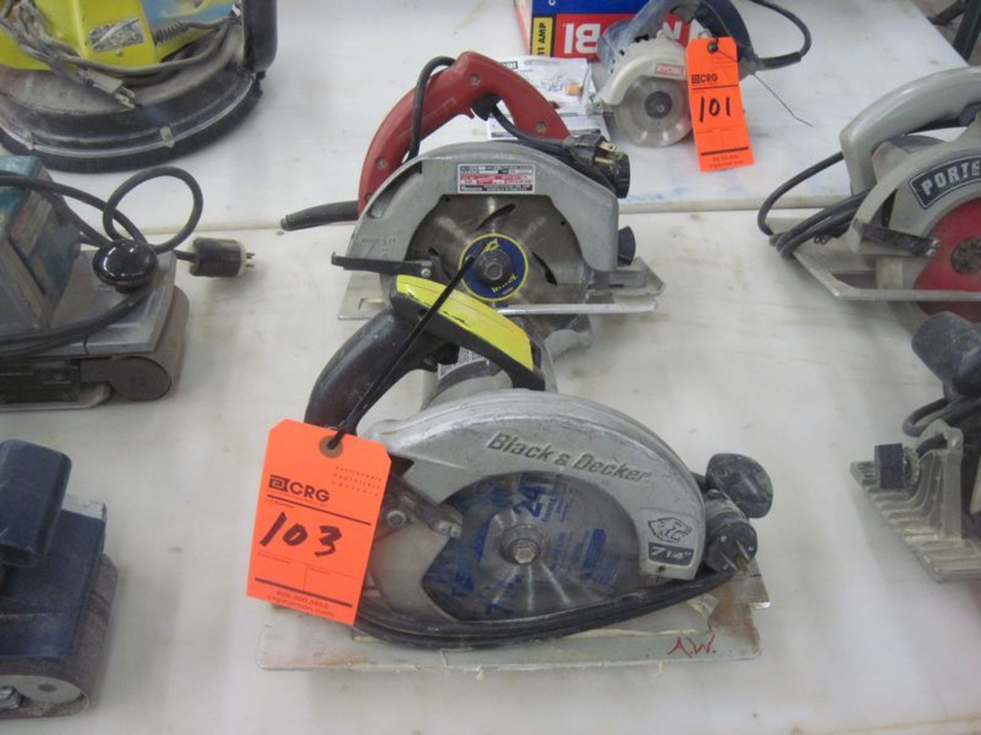 Lot (2) assorted 7-1/4" circular saws