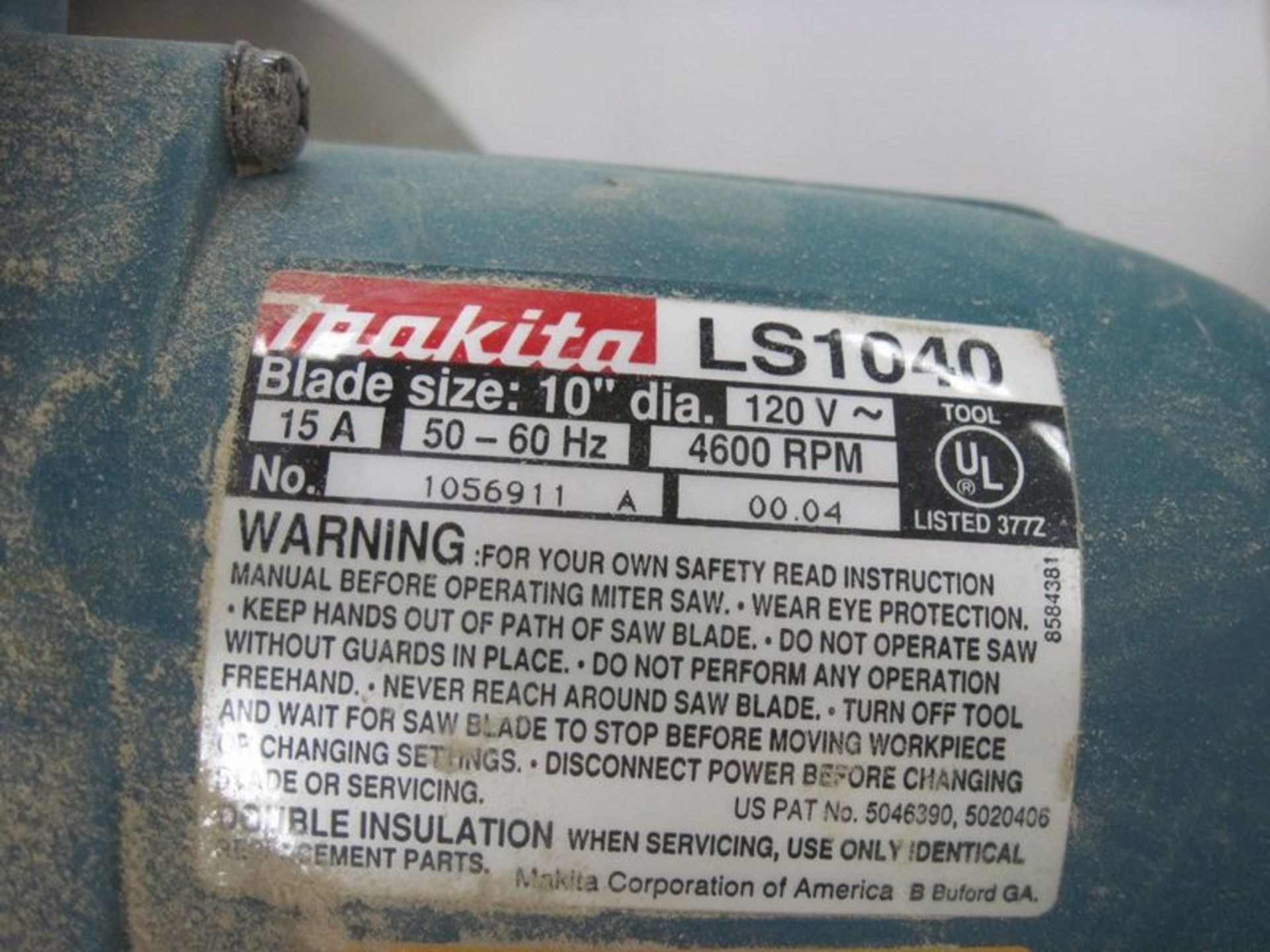Makita 10" compound miter saw, M/N LS1040 - Image 2 of 2