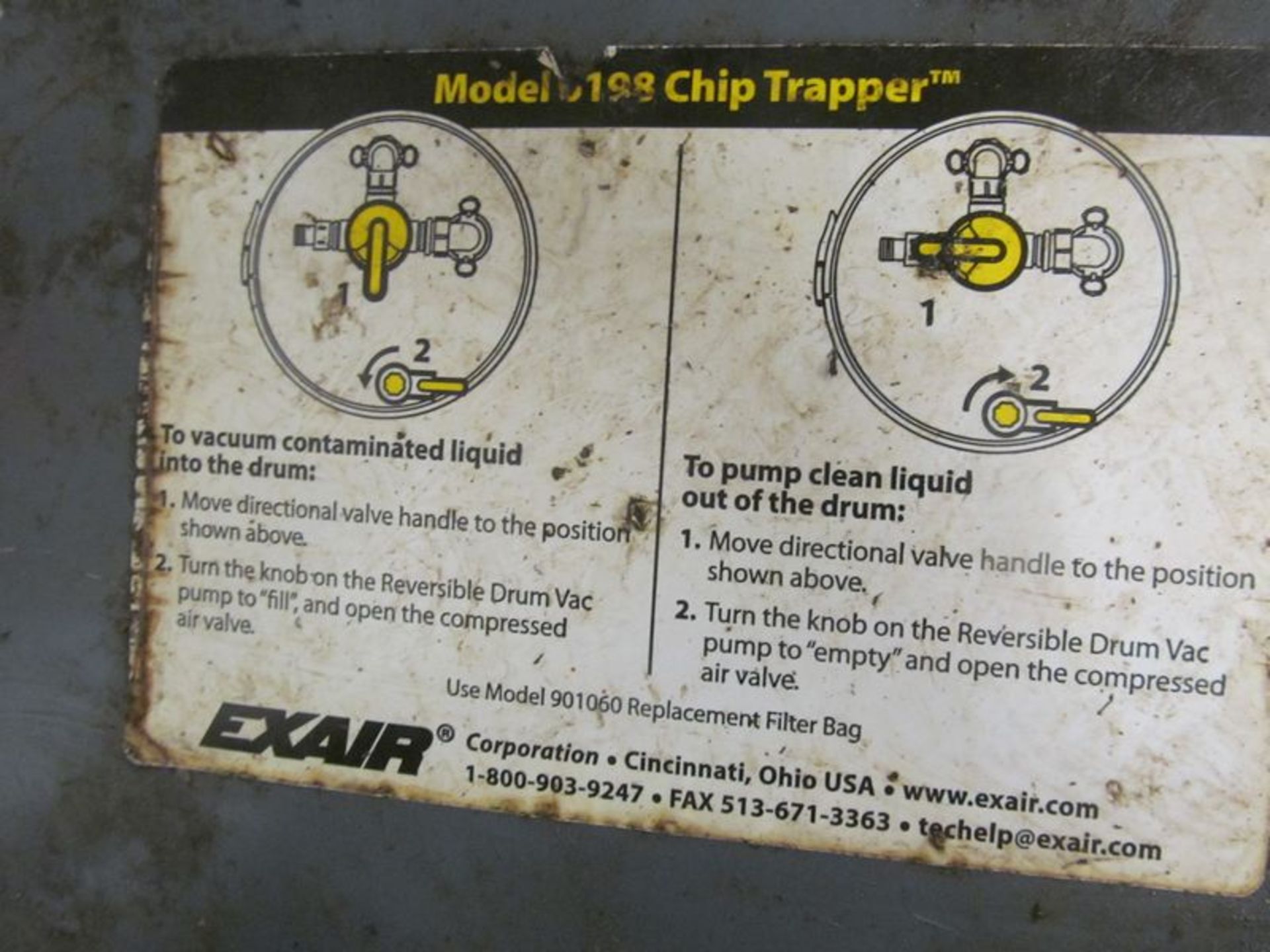 Exair model 6198 portable drum/chip trapper, pump - Image 2 of 2