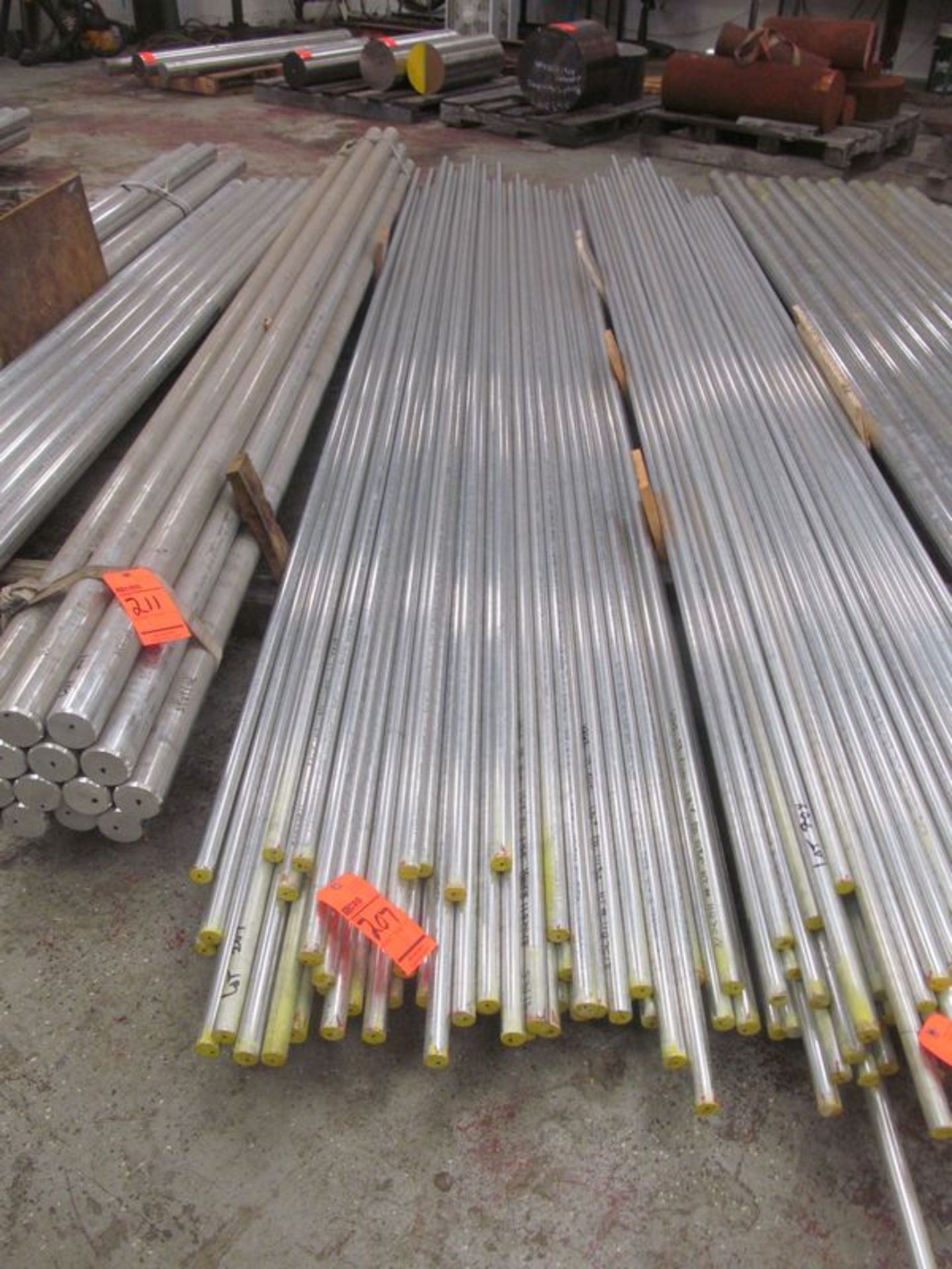 Lot of (72) pieces Aluminum grade 6262, 1 1/8" diameter x 144" length, approx. 1,007 lbs. (blg 1