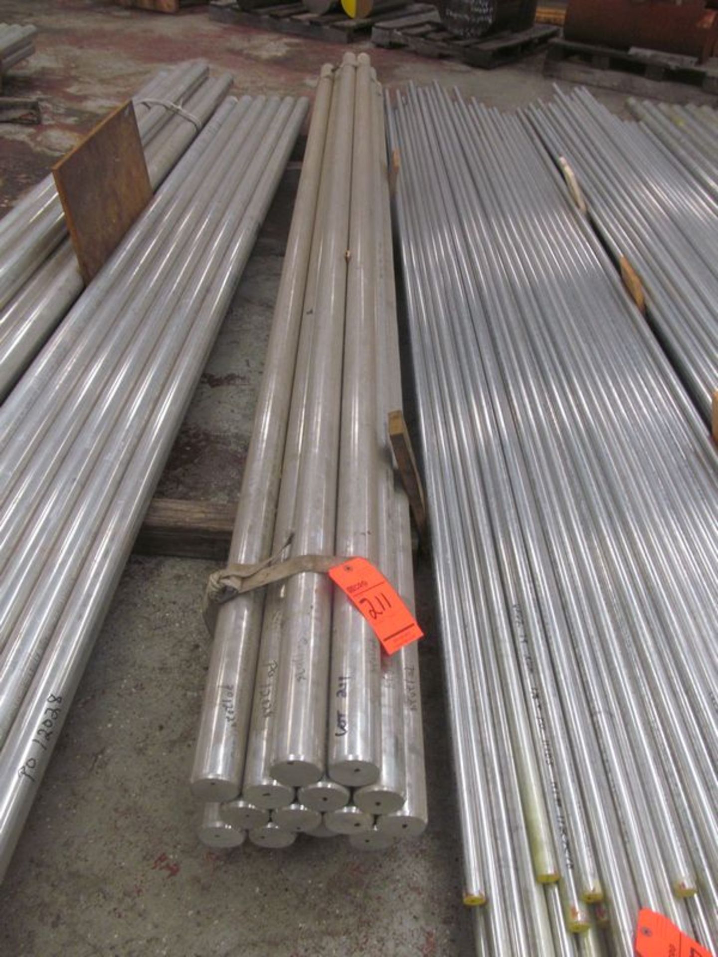 Lot of (14) pieces Aluminum grade 6262, 2 5/8" diameter x 144" length, (blg 1 floor)