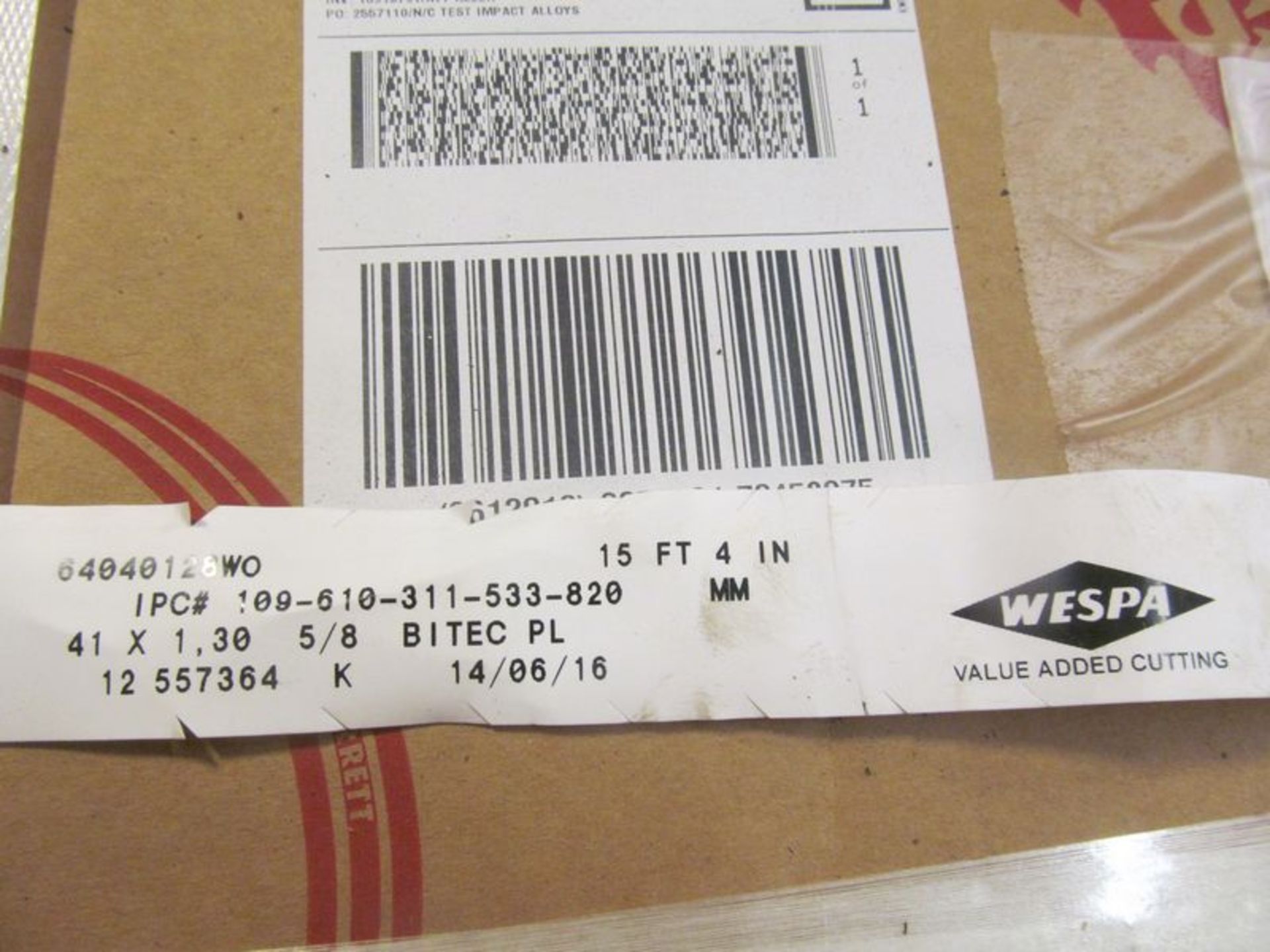 Lot of (3) Wespa saw blades, new, for C-460NC Cosen band saw, IPC #109-610-311-533-82, 15' - 4" 41 x - Image 2 of 2