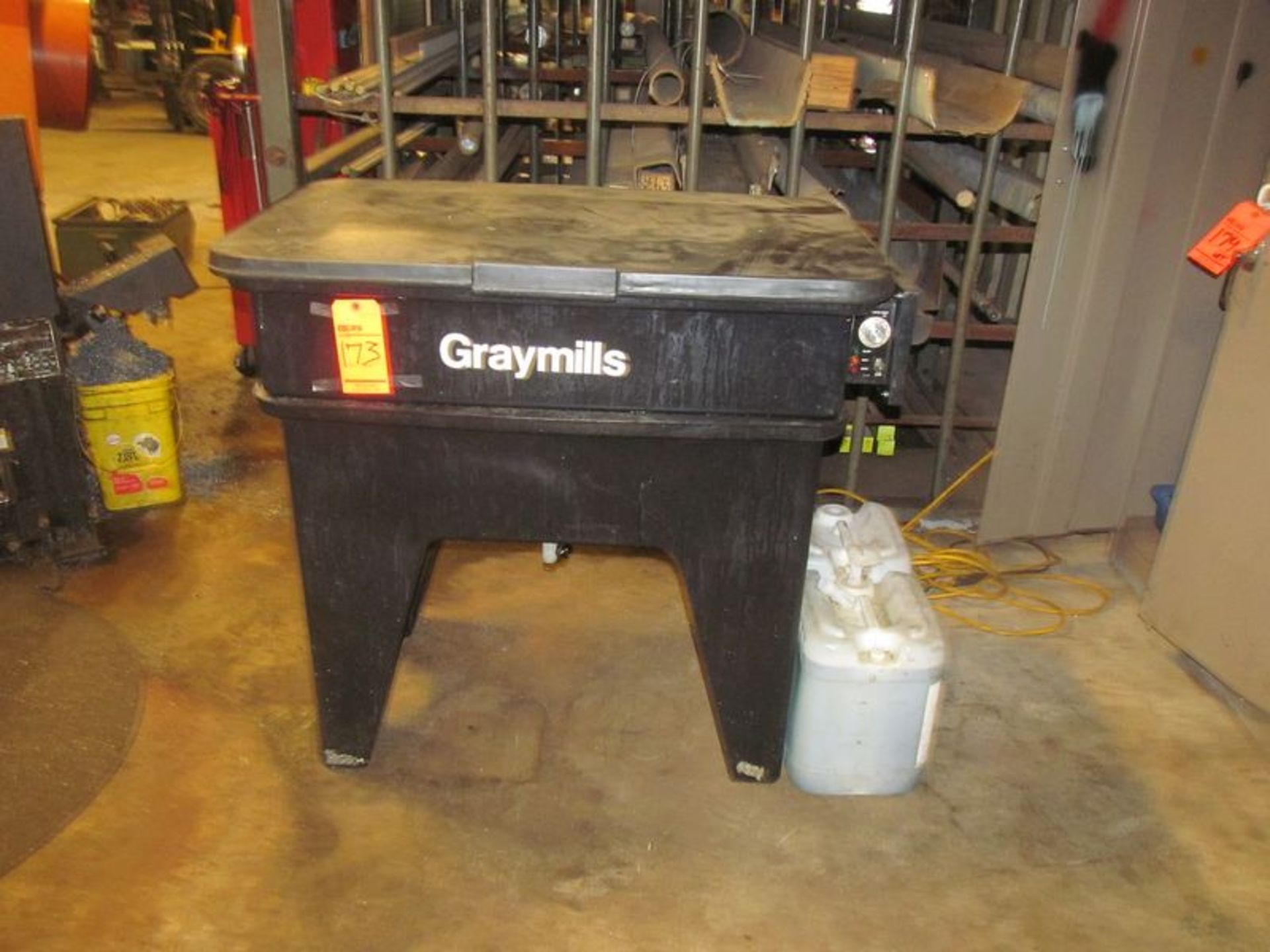 Gray Mills Aqueous PH822-A electric parts washer, 25 gallon tank capacity