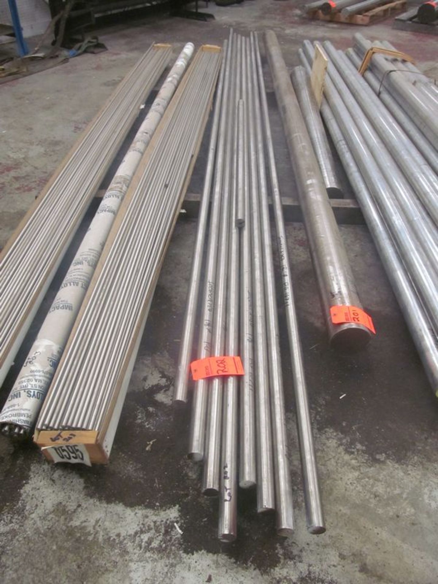 Lot of (9) pieces Steel grade 750 including (1) 1 5/8" diameter x 59" length, (1) 1 5/8" diameter