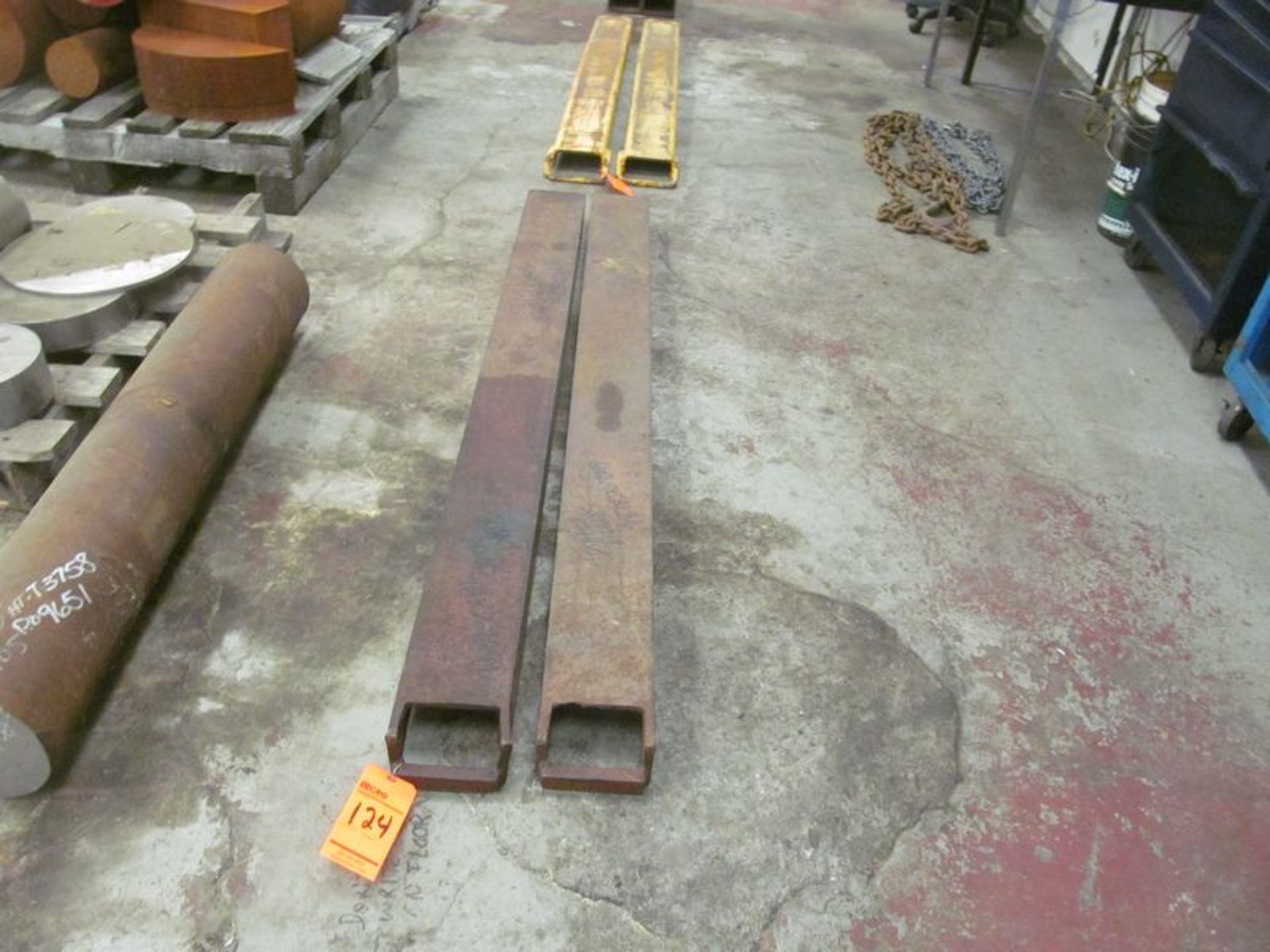 Pair 5' 9" forklift fork extensions