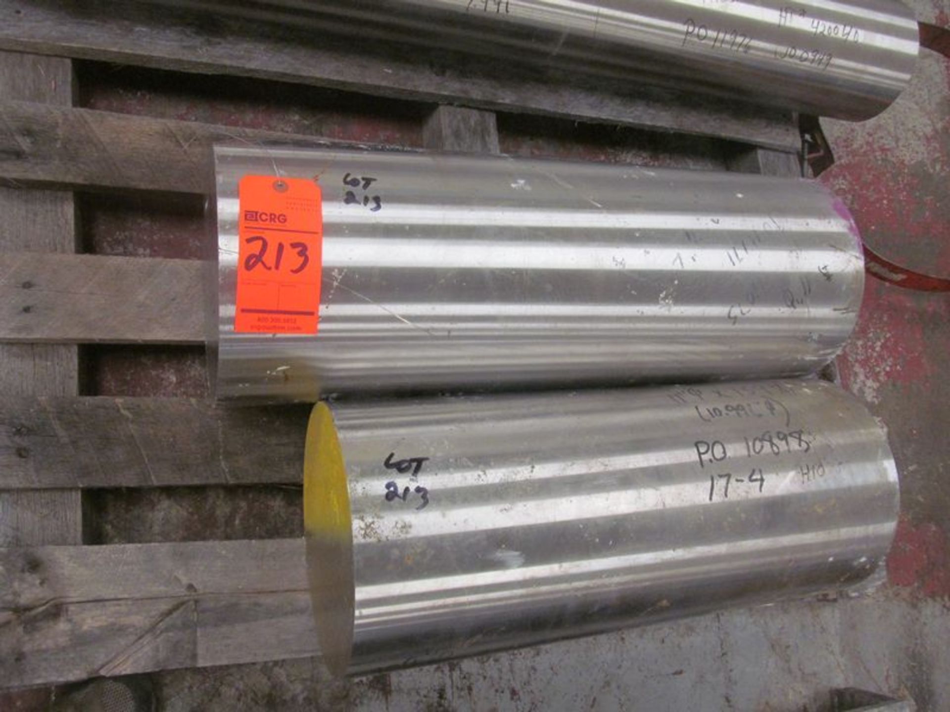 Lot of (2) pieces Stainless Steel grade 17-4, (1) 11" diameter x 25.5" lenth, and (1) 11" diameter x