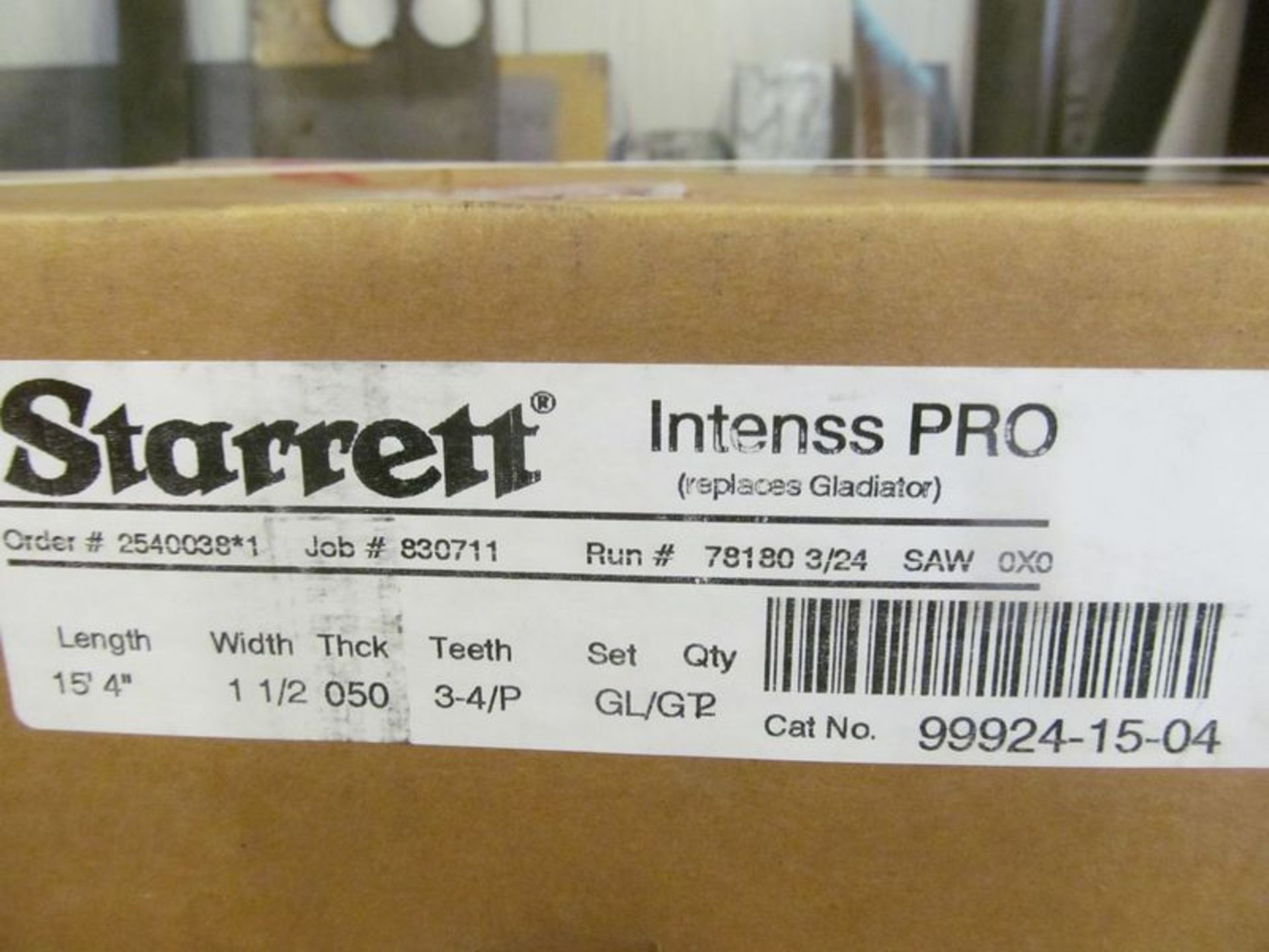 Lot of (2) assorted saw blades, new, for C-460NC Cosen band saw, (1) Starrett Cat. No. 99924-15, and - Image 2 of 3