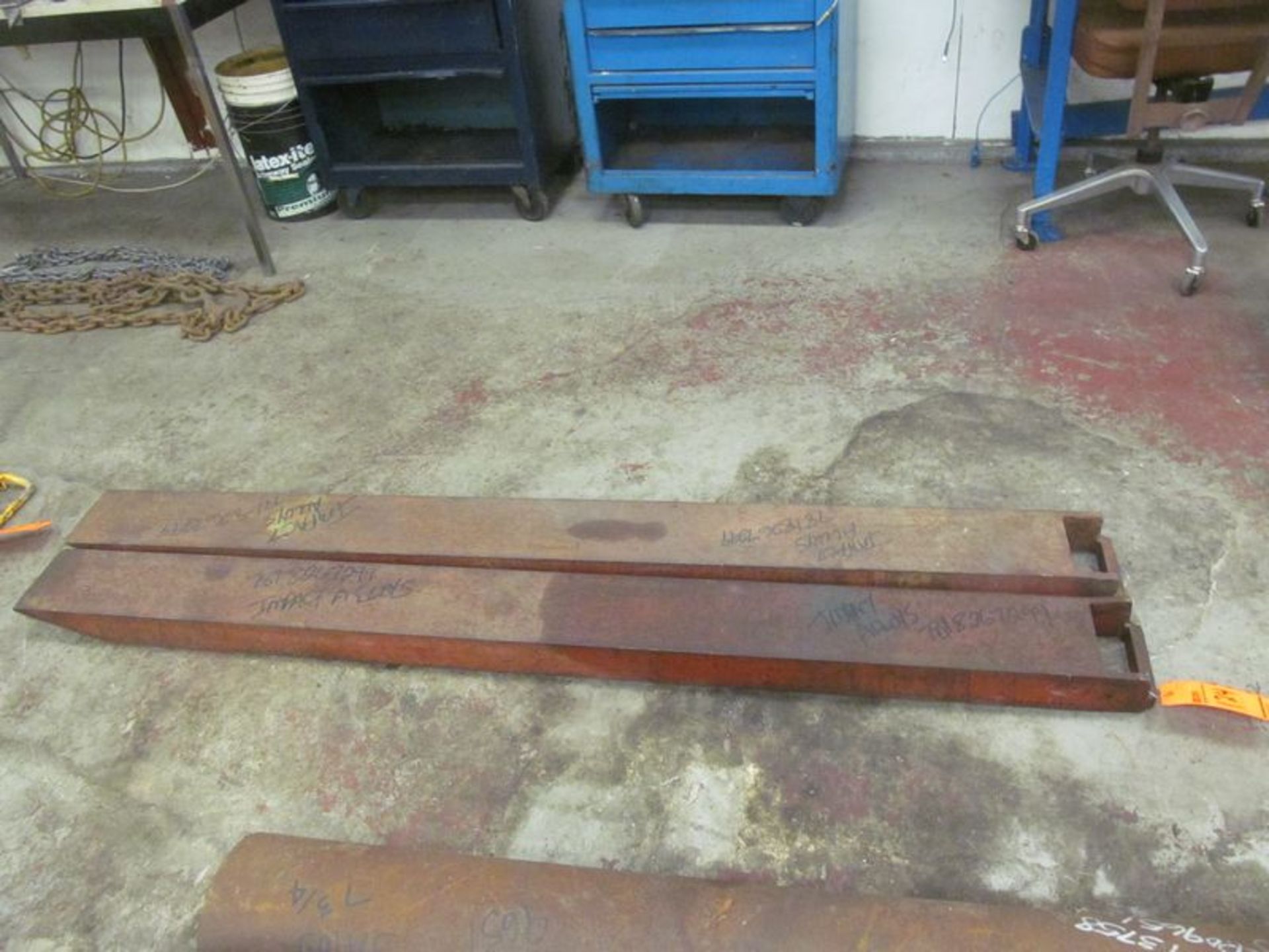 Pair 5' 9" forklift fork extensions - Image 2 of 2