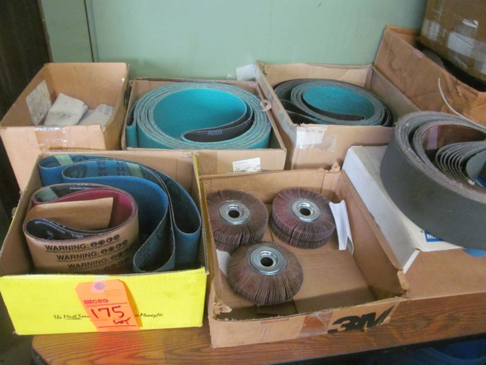 Lot of assorted sanding belts, etc.