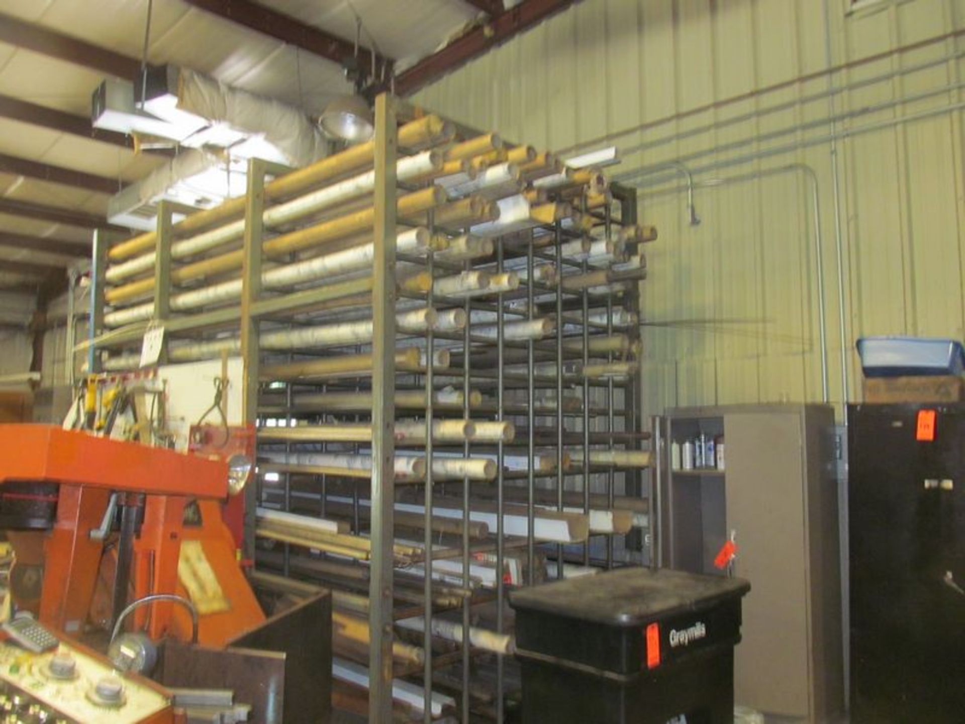 112 hole cubby hold type metal stock rack, 82"w x 144" deep x 10' high, no contents - Image 2 of 2