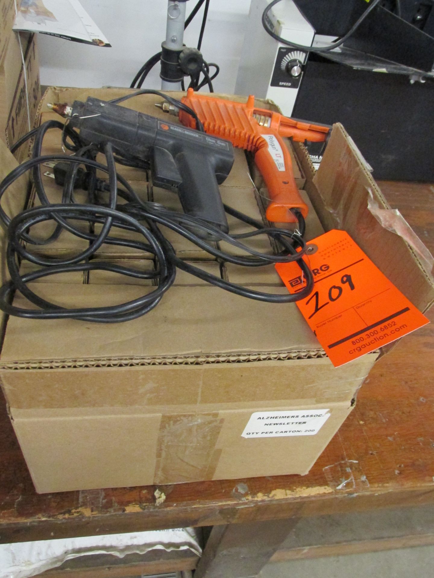 Lot of (2) glue guns with 15 boxes of glue sticks