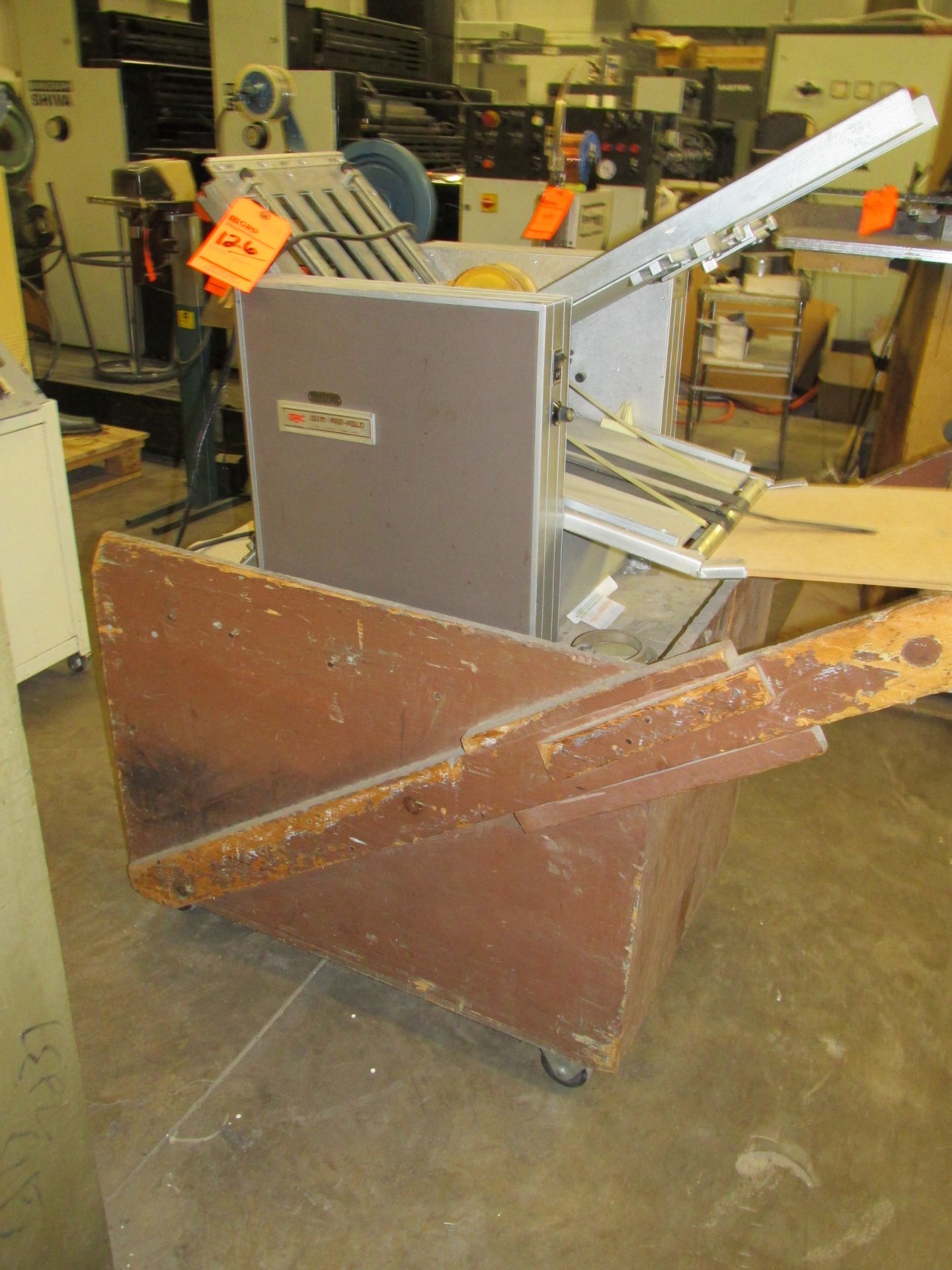 GBC, m/n 112-M, O & M table-top friction feed folder