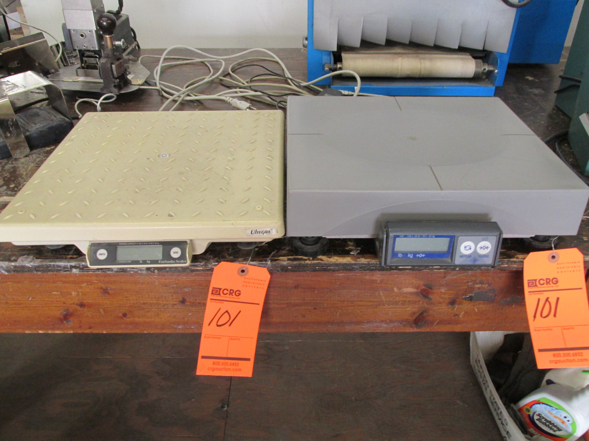 Lot of (2) digital scales - (1) Mettler Toledo, m/n PS60, 150 x .05 lb. and (1) Fairbanks Ultegra,