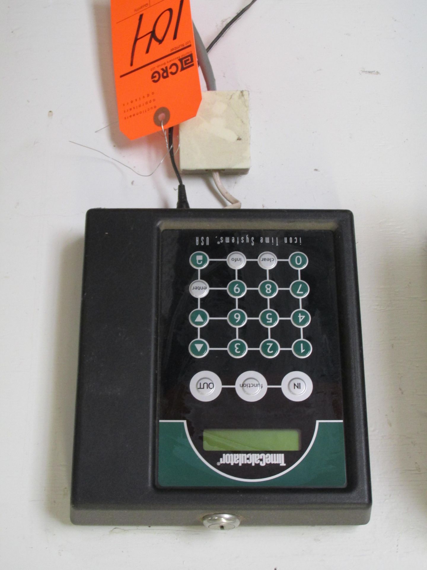 Icon Time Systems "Time Calculator" time clock (no key), with card holder & drop box