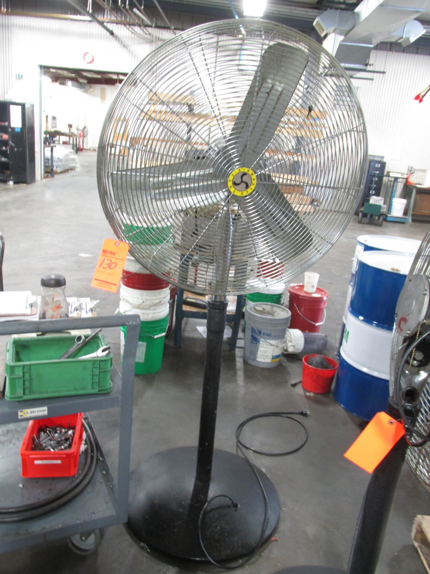 Lot of (3) AirMaster 32" adjustable height shop fans