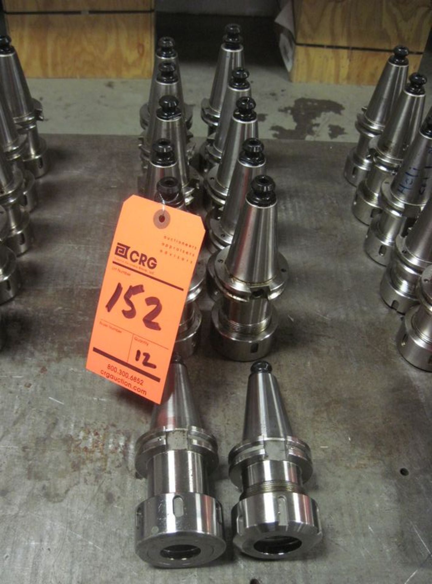 Lot of (12) Cat-40 TG100 collet chucks