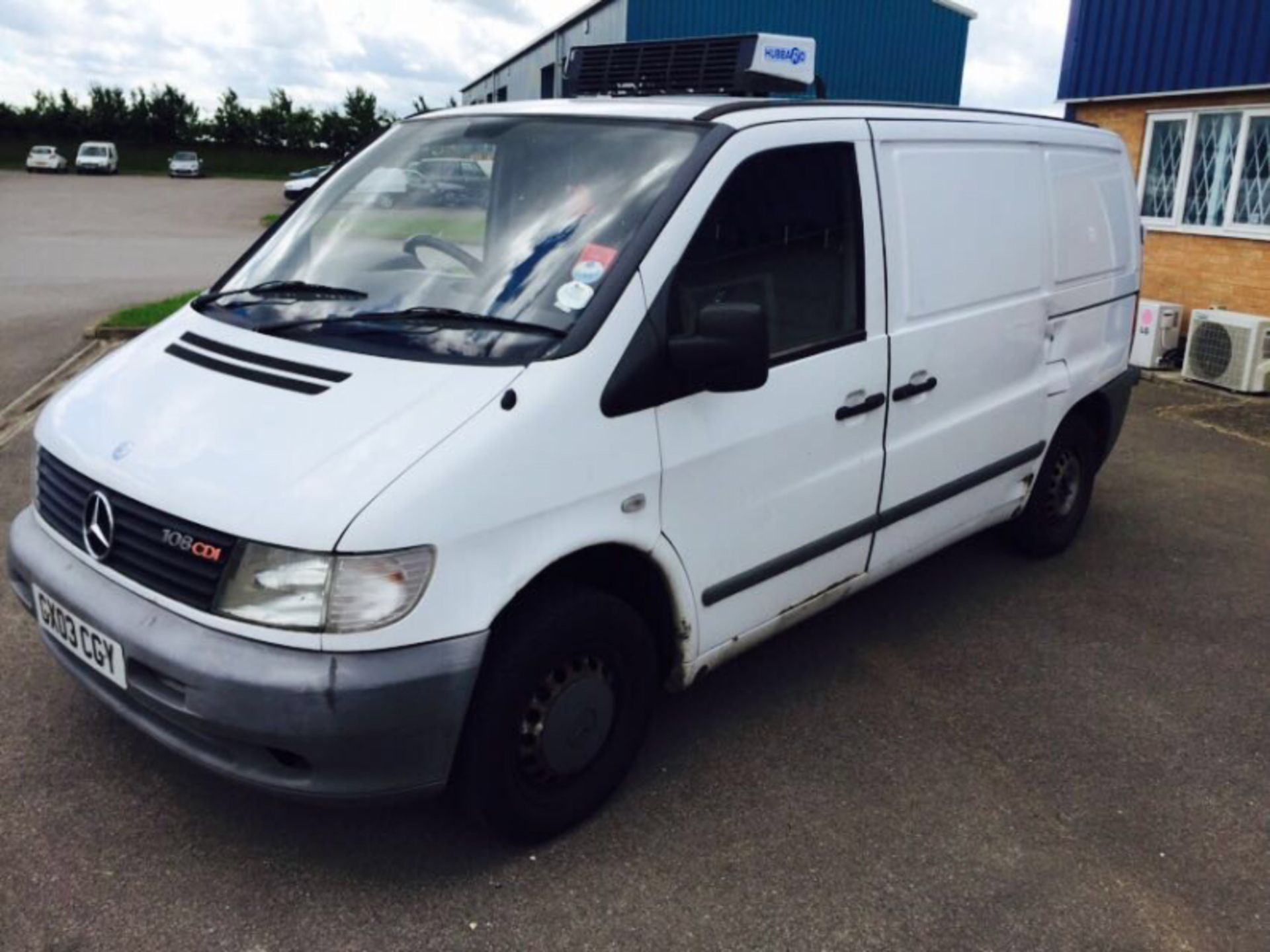 (ON SALE) MERCEDES VITO 108CDI FRIDGE VAN - HUBBARD UNIT - 03 REG - TWIN SLD - NO VAT TO PAY!! - Image 2 of 11