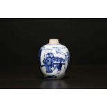 Arte Cinese Vaso in porcellana bianco/blu  Cina, dinastia Qing, XIX secolo. -. Cm 17,00. Vaso di