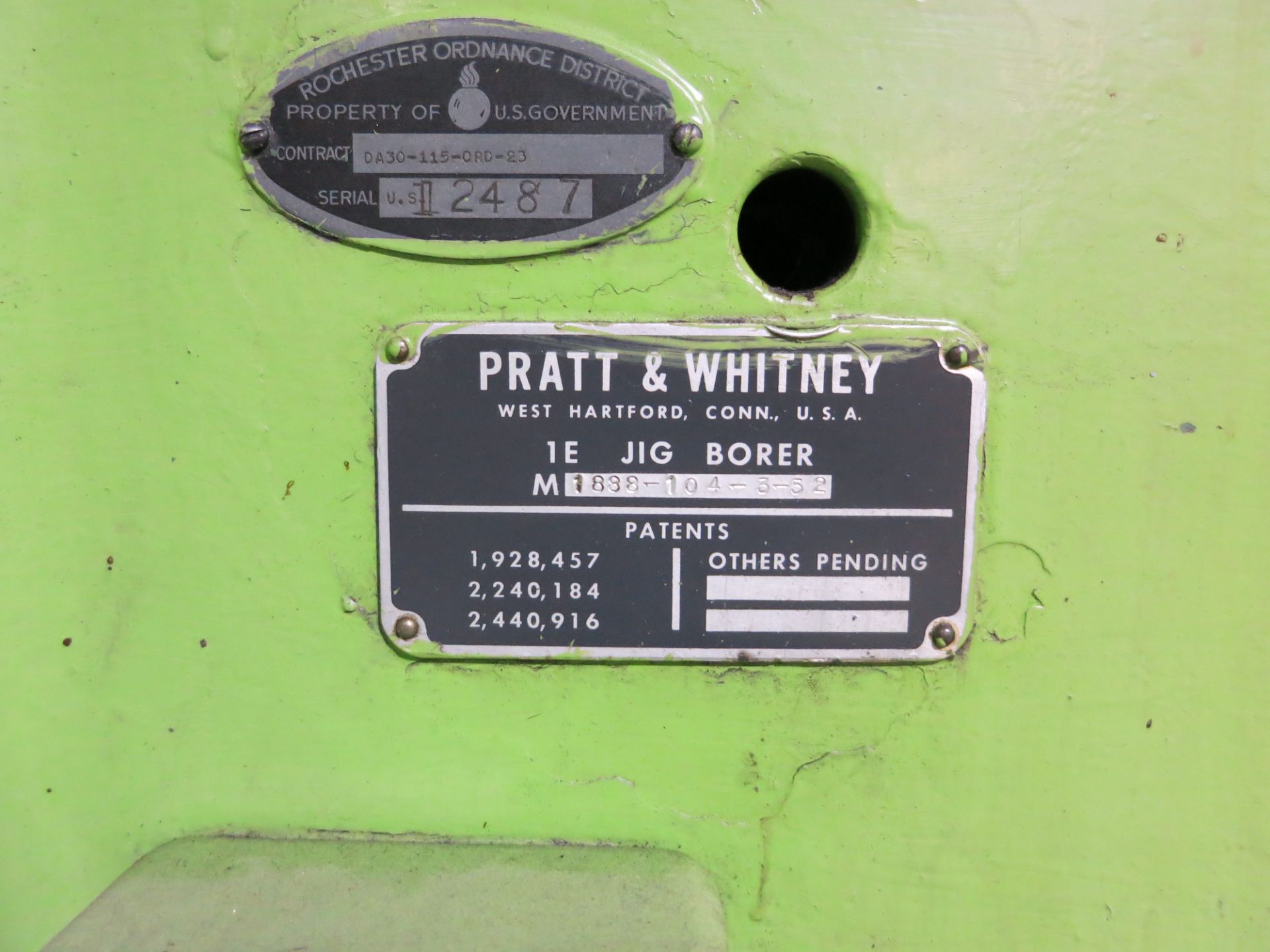 Pratt & Whitney No. 1E Jig Borer - Image 3 of 5