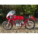 A 1977 Mototrans Ducatti 250 Strada 250 café racer, registration number UOD 961R,