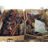 Assorted British motorcycle components and spares, for various manufacturers including Norton, BSA,