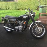 EXTRA LOT: A 1972 Triumph Trident T150, registration number PGU 873K, black.