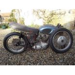 A 1965 Triumph Tiger T120 restoration project, engine number T120 DU21273, blue.