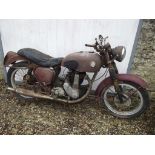 A circa 1950 BSA B31 restoration project, maroon. This BSA requires full restoration.