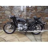 A 1962 BMW R60/2, registration number 209 BCR, frame number 623430, engine number 623430, black.