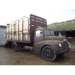 A 1953 Austin K9 Loadstar cattle lorry, brown.