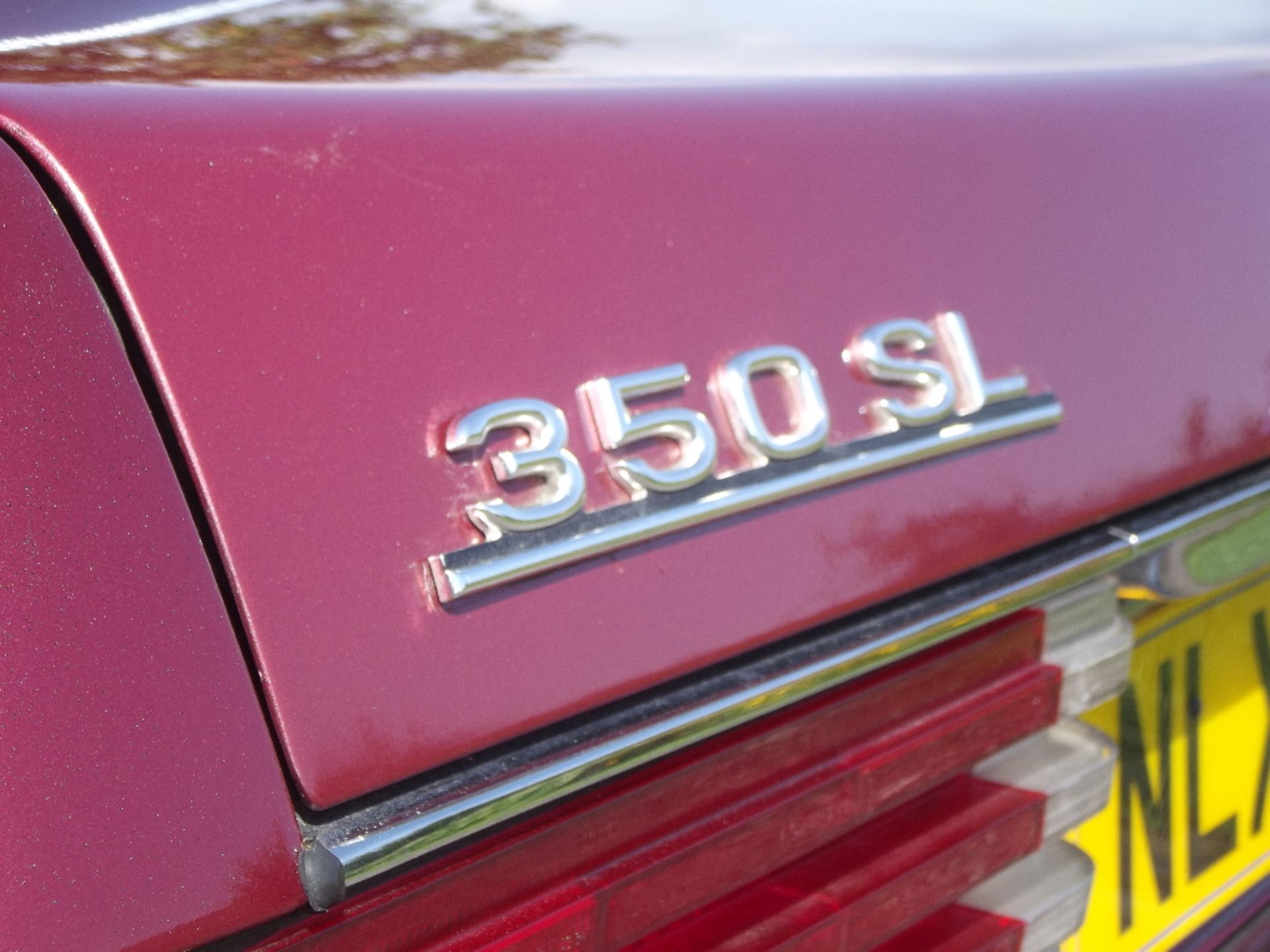 A 1980 Mercedes-Benz 350SL, registration number NLX 672V, metallic red. - Image 3 of 6