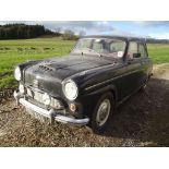 A 1955 Austin A90 Westminster historic FIA rally car, registration number PSV 545, black.