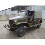 A 1941 left hand drive Dodge WC4 half ton pick-up truck with winch, registration number 767 YUF,